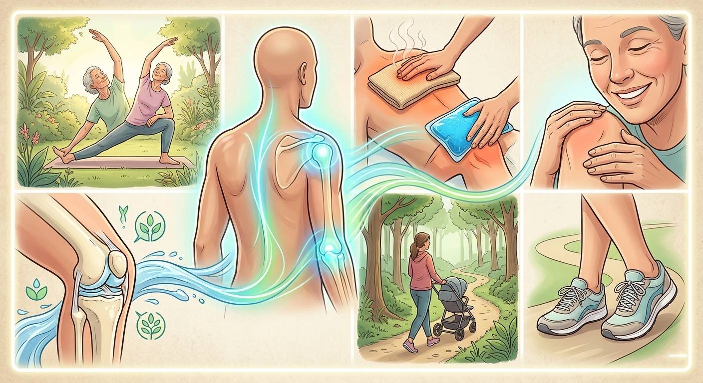 關節熱灸止痛貼推薦｜舒緩關節疼痛、僵硬與日常活動不適的方法(示意圖)