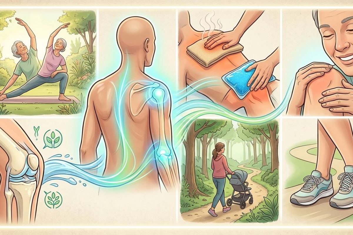 關節熱灸止痛貼推薦｜舒緩關節疼痛、僵硬與日常活動不適的方法(示意圖)